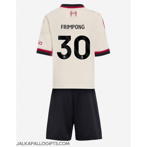 Liverpool Jeremie Frimpong #30 Vieras Peliasu Lasten 2025-26 Lyhythihainen (+ Lyhyet housut)
